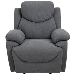 HOMCOM Cadeira Reclinável Ergonômica 150 ° Apoio para os pés Almofada Acolchoada 97x96x105,5 Cinza