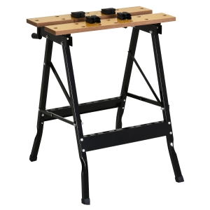 DURHAND Bancada de trabalho dobrável com braçadeiras Uso Doméstico Ferro MDF 70 kg 56x62x75 cm