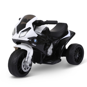 HOMCOM Mota Elétrica Infantil BMW para crianças acima de 18 meses bateria de 6 V 66x37x44cm Preto e Branco
