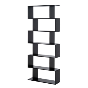 HOMCOM Estante Alto Livraría de 6 Estantes para Sala de Jantar Desenho Moderno 80x23x192cm Madeira