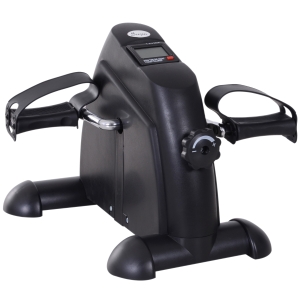 HOMCOM Mini Bicicleta Estática Aparelho de Exercício Braços e Pernas Resistência ajustável com Tela LCD 35x40x31cm