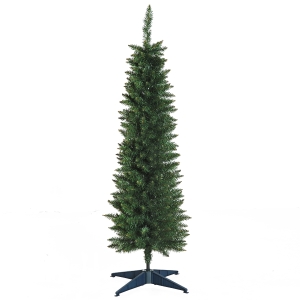 HOMCOM Árvore de Natal Artificial 150cm Ignífugo com 294 Pontas de Ramo PVC e Suporte de Metal Decoração de Natal para Interiores Ø46x150cm