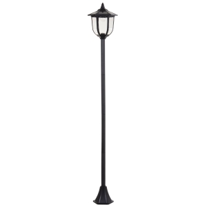 Outsunny Poste de luz solar ao ar livre 6 LEDS Autonomia 6-8 Horas Partida automática Ф26x177 cm Luz de rua solar exterior
