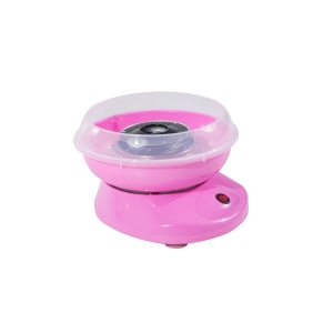 HOMCOM Máquina para Nuvens de Algodão Doce em Aço Inoxidável. e Alumínio 450W-550W 27x26x18cm Rosa