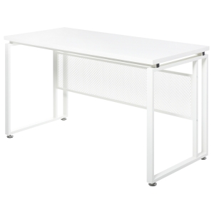 HOMCOM Secretária multifuncional estável com pés ajustáveis 135x60x75 cm Branco