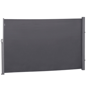 Outsunny Toldo Lateral Retrátil para Terraço Pátio ou Jardim Toldo de Privacidade para Exterior Dobrável 300x180cm Cinza