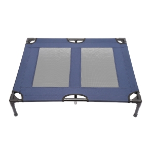 PawHut Cama para Animais de Estimação Cama Elevada para Cães Gatos Portátil Tecido Transpirável Resistente a Água 91,5x76,2x18cm Azul