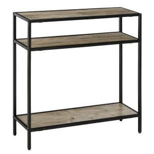 Outsunny Mesa consola tipo aparador estilo industrial Multifuncional de 3 Níveis 80x20x75 cm Madeira
