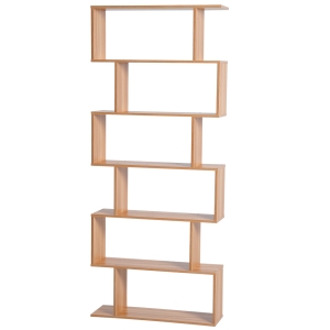 HOMCOM Entante Livraria de 6 Prateleiras amplo espaço de armazenamento para sala de estar 80x23x192cm Madeira