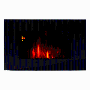 HomCom® Lareira Eléctrica de Parede 1000/2000W Comando a Distância 90x9.5x56cm
