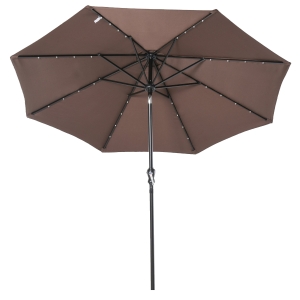Parasol lumineux LED octogonal inclinable Ø 2,67 m