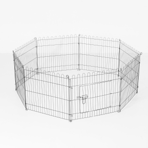 PawHut Enclos pour Chien en Métal Noir 76 x 61 cm