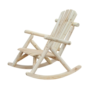 Outsunny Fauteuil à Bascule Adirondack en Pin