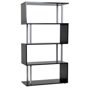 HOMCOM Bibliothèque de Rangement Noire