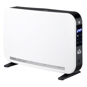 Chauffage panneau rayonnant 1830-2180 W écran LED acier blanc noir