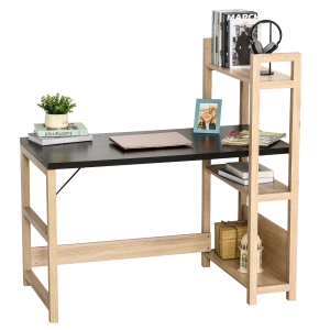 Bureau bibliothèque 2 en 1 - 3 étagères