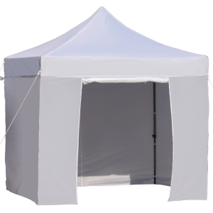 Tonnelle chapiteau de jardin pop-up pliant sacs lestage & transport inclus blanc