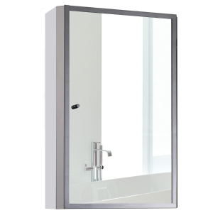 HOMCOM Armoire de Salle de Bain en Acier Inox 40 x 13 x 40 cm