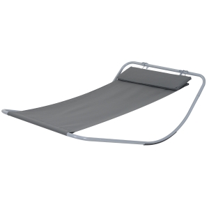 Homcom Transat de Jardin Bascule Gris 212 x 130 x 60 cm