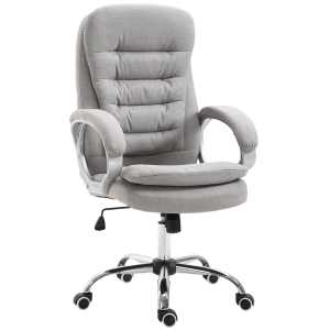 Fauteuil de bureau manager grand confort toile lin