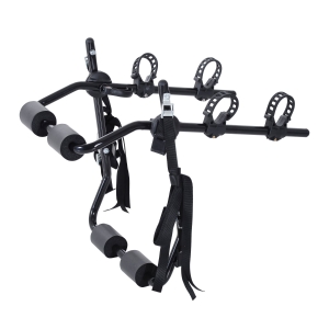 Homcom Porte-Vélo avec Hayon de Fixation Voiture Noir 75 x 60 x 10 cm
