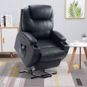 HOMCOM Fauteuil Électrique sur Roulettes Noir