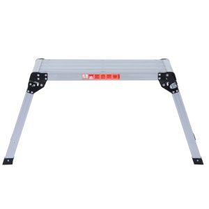 Homcom Marchepied escabeau plateforme de travail pliable antidérapant aluminium