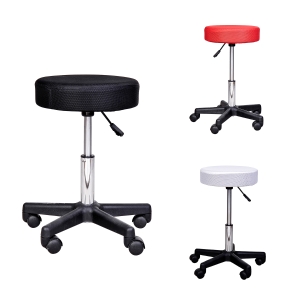 HOMCOM Tabouret à Roulettes en revêtement synthétique