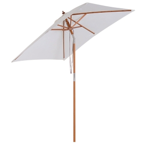Outsunny Parasol de Jardin en Bambou Inclinable Crème 2 x 1, x 2,3 m