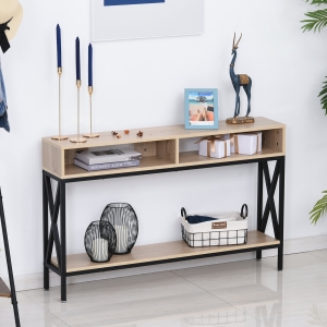 Table de Console Table d'Entrée Industriel 120 x 23,5 x 75 cm Bois