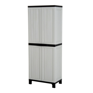 Outsunny Armoire de Jardin Réglables 65 x 37 x 172 cm Gris