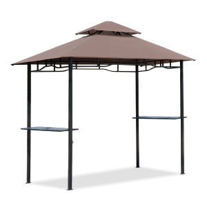 Outsunny Tonnelle Abri pour Barbecue en Toile et Métal 2,45 x 1,50 x 2,55 m