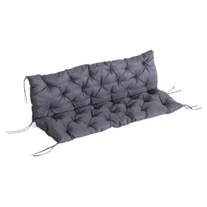 Outsunny Coussin d'Assise Gris pour Banc 3 Places