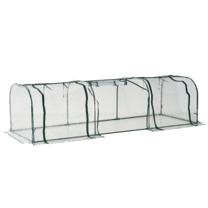Outsunny Serre de jardin en PVC transparent 3 x 1 x 0,8 m