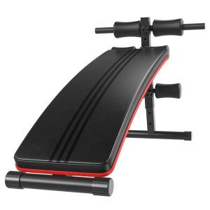 Banc de musculation pliable hauteur réglable 5 positions rouge noir