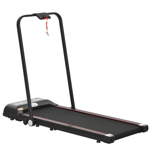 Tapis de course électrique de marche 370 W pliable télécommande écran LCD vitesse 1-6 Km/h acier noir