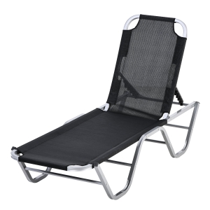 Bain de soleil transat design contemporain dossier inclinable multi-positions