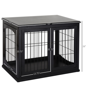 Cage pour chien animaux cage en bois MDF classe E1 3 portes verrouillables