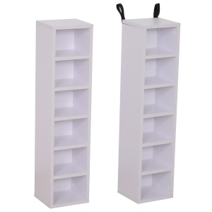 Lot de 2 étagères colonnes range-CD/DVD 21L x 19l x 88H cm