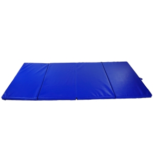 Homcom Tapis de Sol Gymnastique et Fitness Bleu 305 x 122 x 5 cm