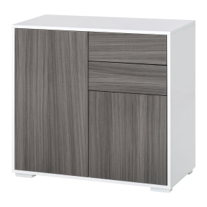 Commode buffet 2 tiroirs 2 portes 79 x 36 x 74 cm gris