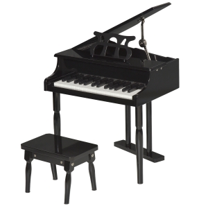 Piano à queue enfant en bois 30 touches tabouret inclus