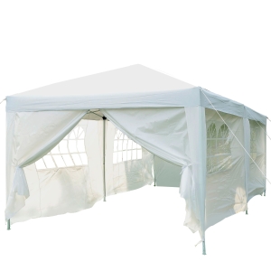Outsunny Tonnelle Barnum Pliante en Métal Blanc 600 x 300 x 250 cm