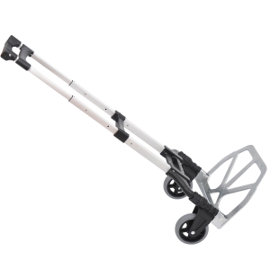 Homcom Chariot Diable Pliable en Aluminium Gris 39,5 x 6 x 65,5 cm