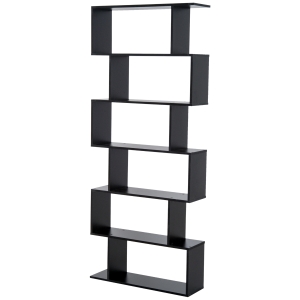Homcom Bibliothèque Zig Zag Design Moderne 6 Niveaux 80 x 23 x 192 cm
