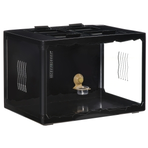 Terrarium en verre - vivarium reptiles & batraciens - ABS noir verre