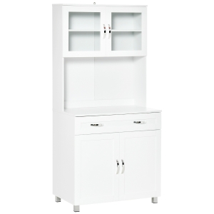 Armoire de cuisine contemporaine multi-rangement blanche