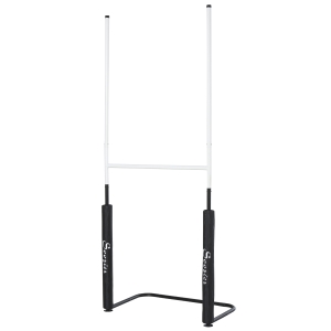 Poteaux de rugby - équipement de rugby châssis métal protections poteaux noir blanc