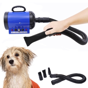 PawHut Séchoir Professionnel pour Chiens 2400W Bleu et Noir