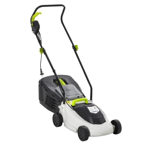 Tondeuse à gazon électrique 1300 W lame de coupe 32 cm gris noir